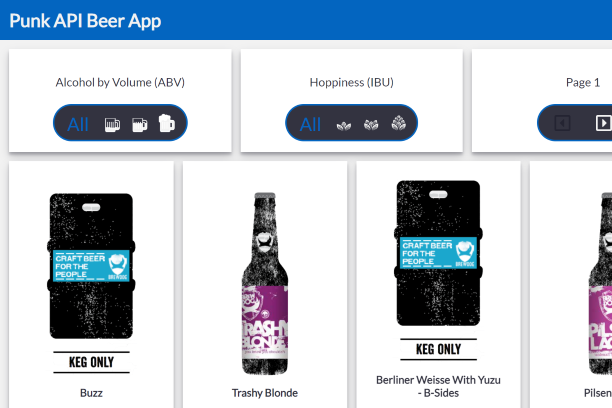 An app for selecting beers based on ABV and hops content.
